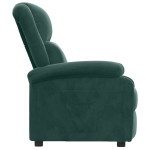 vidaXL Fotoliu rabatabil, verde închis, catifea vidaXL Fotoliu rabatabil, verde închis, catifea