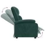 vidaXL Fotoliu rabatabil, verde închis, catifea vidaXL Fotoliu rabatabil, verde închis, catifea