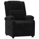 vidaXL Fotoliu rabatabil, negru, catifea vidaXL Fotoliu rabatabil, negru, catifea