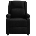 vidaXL Fotoliu rabatabil, negru, material textil vidaXL Fotoliu rabatabil, negru, material textil