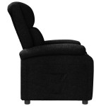 vidaXL Fotoliu rabatabil, negru, material textil vidaXL Fotoliu rabatabil, negru, material textil