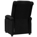 vidaXL Fotoliu rabatabil, negru, material textil vidaXL Fotoliu rabatabil, negru, material textil