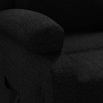 vidaXL Fotoliu rabatabil, negru, material textil vidaXL Fotoliu rabatabil, negru, material textil