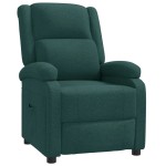 vidaXL Fotoliu rabatabil, verde închis, material textil vidaXL Fotoliu rabatabil, verde închis, material textil