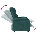 vidaXL Fotoliu rabatabil, verde închis, material textil vidaXL Fotoliu rabatabil, verde închis, material textil