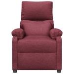 vidaXL Fotoliu rabatabil, roșu vin, material textil vidaXL Fotoliu rabatabil, roșu vin, material textil