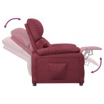 vidaXL Fotoliu rabatabil, roșu vin, material textil vidaXL Fotoliu rabatabil, roșu vin, material textil