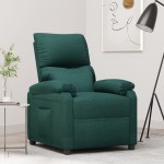 vidaXL Fotoliu rabatabil, verde închis, material textil vidaXL Fotoliu rabatabil, verde închis, material textil