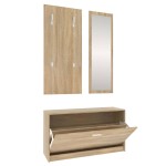 vidaXL Set pantofar 3 în 1, stejar sonoma, lemn prelucrat vidaXL Set pantofar 3 în 1, stejar sonoma, lemn prelucrat