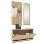 vidaXL Set pantofar 3 în 1, stejar sonoma, lemn prelucrat vidaXL Set pantofar 3 în 1, stejar sonoma, lemn prelucrat