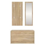 vidaXL Set pantofar 3 în 1, stejar sonoma, lemn prelucrat vidaXL Set pantofar 3 în 1, stejar sonoma, lemn prelucrat