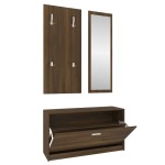 vidaXL Set pantofar 3 în 1, stejar maro, lemn prelucrat vidaXL Set pantofar 3 în 1, stejar maro, lemn prelucrat