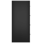 vidaXL Servantă cu 4 sertare, negru, 60x30,5x71 cm