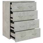 vidaXL Servantă cu 4 sertare, gri beton, 60x30,5x71 cm vidaXL Servantă cu 4 sertare, gri beton, 60x30,5x71 cm