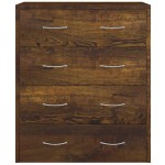 vidaXL Servantă cu 4 sertare, stejar fumuriu, 60x30,5x71 cm vidaXL Servantă cu 4 sertare, stejar fumuriu, 60x30,5x71 cm