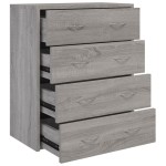 vidaXL Servantă cu 4 sertare, gri sonoma, 60x30,5x71 cm vidaXL Servantă cu 4 sertare, gri sonoma, 60x30,5x71 cm