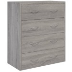 vidaXL Servantă cu 4 sertare, gri sonoma, 60x30,5x71 cm vidaXL Servantă cu 4 sertare, gri sonoma, 60x30,5x71 cm