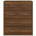 vidaXL Servantă cu 4 sertare, stejar maro, 60x30,5x71 cm