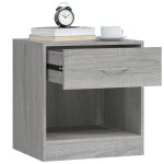 vidaXL Noptiere cu sertar, 2 buc., gri sonoma