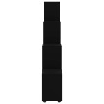 vidaXL Bibliotecă în trepte, negru, 142 cm, lemn compozit