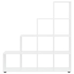 vidaXL Bibliotecă în trepte, alb extralucios, 142 cm, lemn compozit