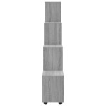 vidaXL Bibliotecă în trepte, gri sonoma, 142 cm, lemn compozit