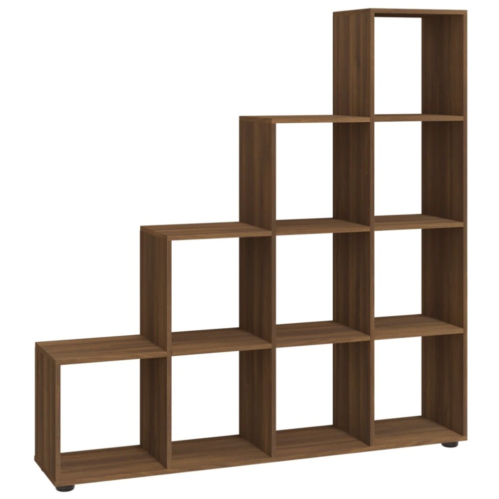 vidaXL Bibliotecă în trepte, stejar maro, 142 cm, lemn compozit