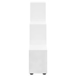 vidaXL Bibliotecă în trepte, alb extralucios, 107 cm, lemn compozit