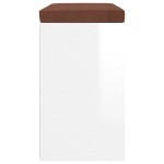 vidaXL Bancheta pantofar, alb extralucios, 103x30x48 cm, lemn compozit vidaXL Bancheta pantofar, alb extralucios, 103x30x48 cm, lemn compozit