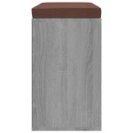 vidaXL Bancă pentru pantofi, gri sonoma, 103x30x48 cm, lemn prelucrat