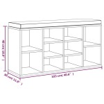 vidaXL Bancă pentru pantofi stejar maro 103x30x48 cm lemn prelucrat vidaXL Bancă pentru pantofi stejar maro 103x30x48 cm lemn prelucrat