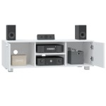 vidaXL Comodă TV, alb, 120x40,5x35 cm, lemn prelucrat vidaXL Comodă TV, alb, 120x40,5x35 cm, lemn prelucrat