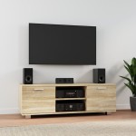 vidaXL Comodă TV, stejar sonoma, 120x40,5x35 cm, lemn prelucrat vidaXL Comodă TV, stejar sonoma, 120x40,5x35 cm, lemn prelucrat