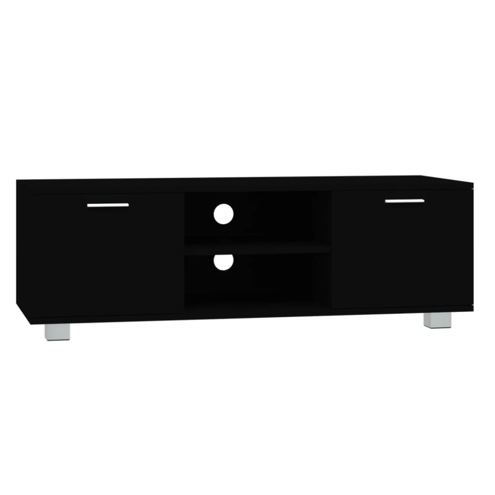 vidaXL Comodă TV, negru, 120x40,5x35 cm, lemn prelucrat