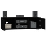 vidaXL Comodă TV, negru, 120x40,5x35 cm, lemn prelucrat