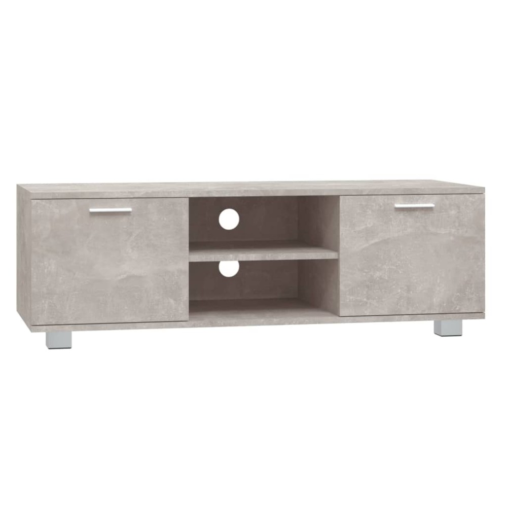 vidaXL Comodă TV, gri beton, 120x40,5x35 cm, lemn compozit