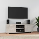 vidaXL Comodă TV, gri beton, 120x40,5x35 cm, lemn compozit vidaXL Comodă TV, gri beton, 120x40,5x35 cm, lemn compozit