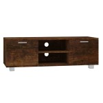 vidaXL Comodă TV, stejar fumuriu, 120x40,5x35 cm, lemn prelucrat vidaXL Comodă TV, stejar fumuriu, 120x40,5x35 cm, lemn prelucrat