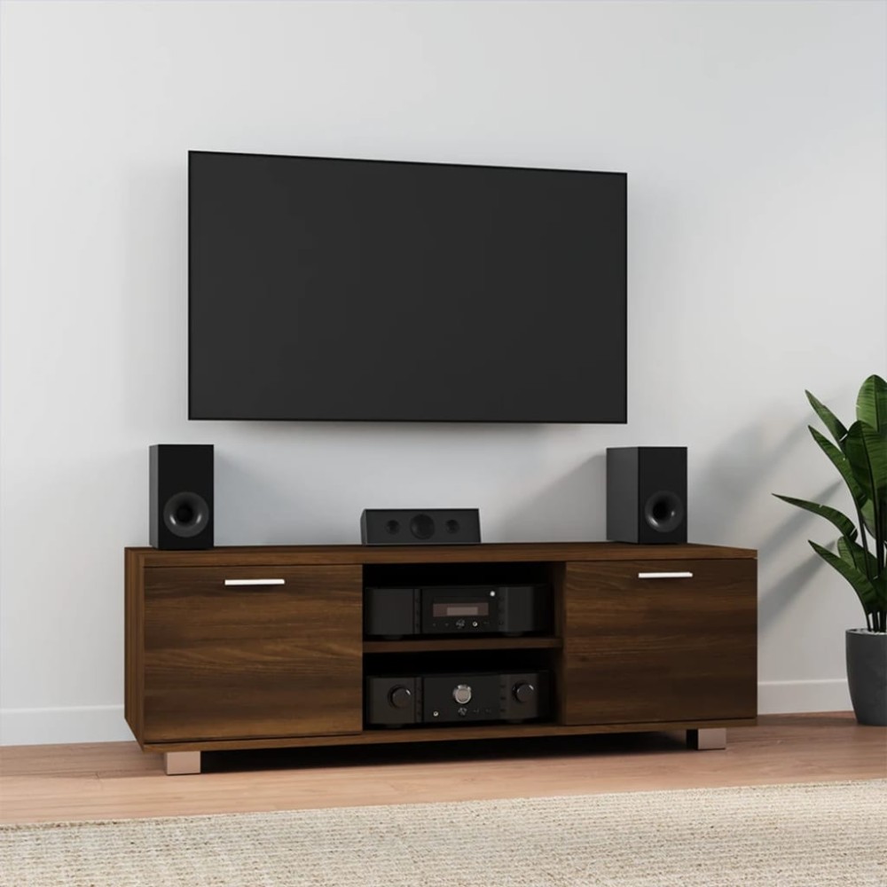 vidaXL Comodă TV, stejar maro, 120x40,5x35 cm, lemn prelucrat