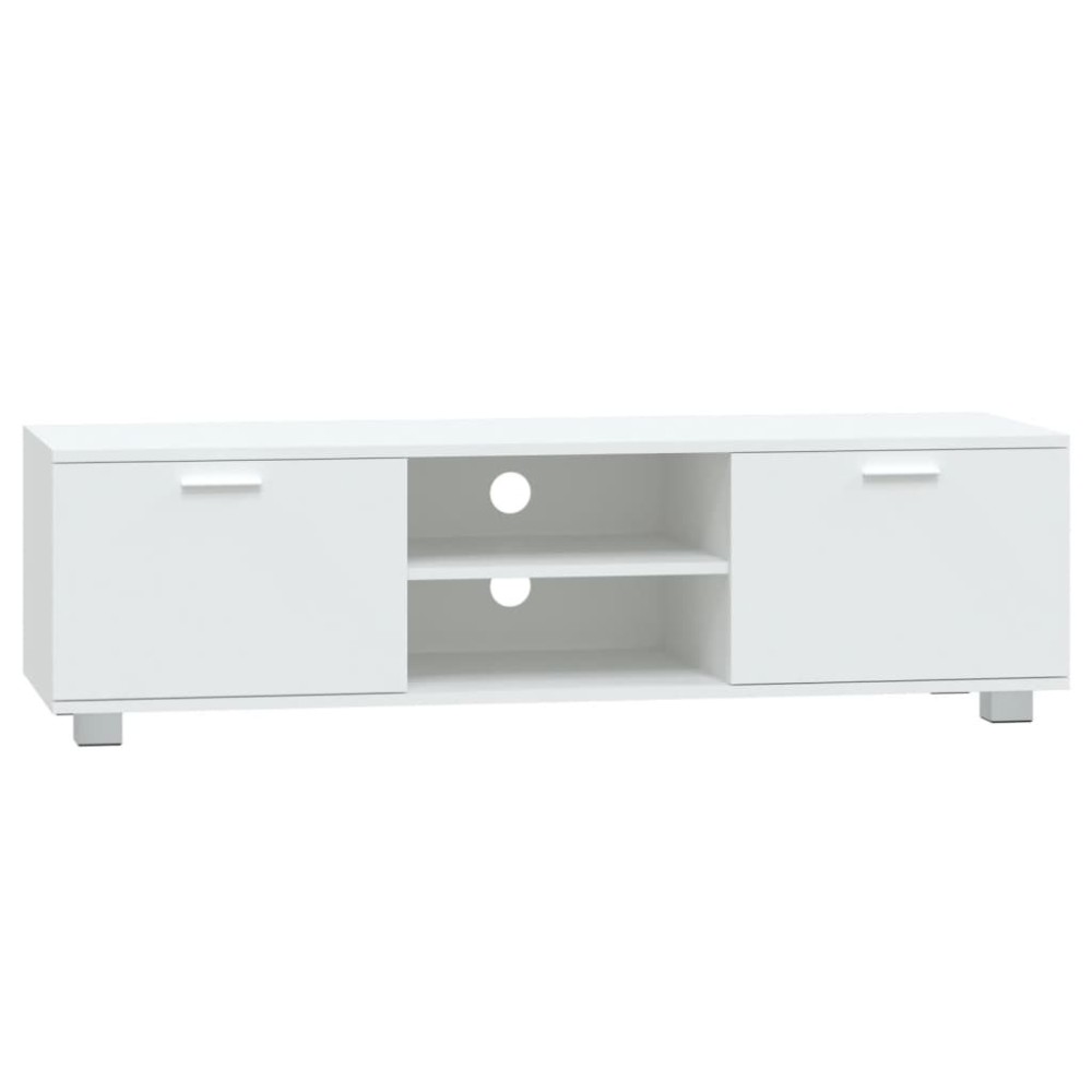 vidaXL Comodă TV, alb, 140x40,5x35 cm, lemn prelucrat