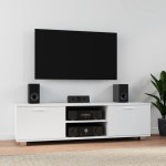vidaXL Comodă TV, alb, 140x40,5x35 cm, lemn prelucrat vidaXL Comodă TV, alb, 140x40,5x35 cm, lemn prelucrat
