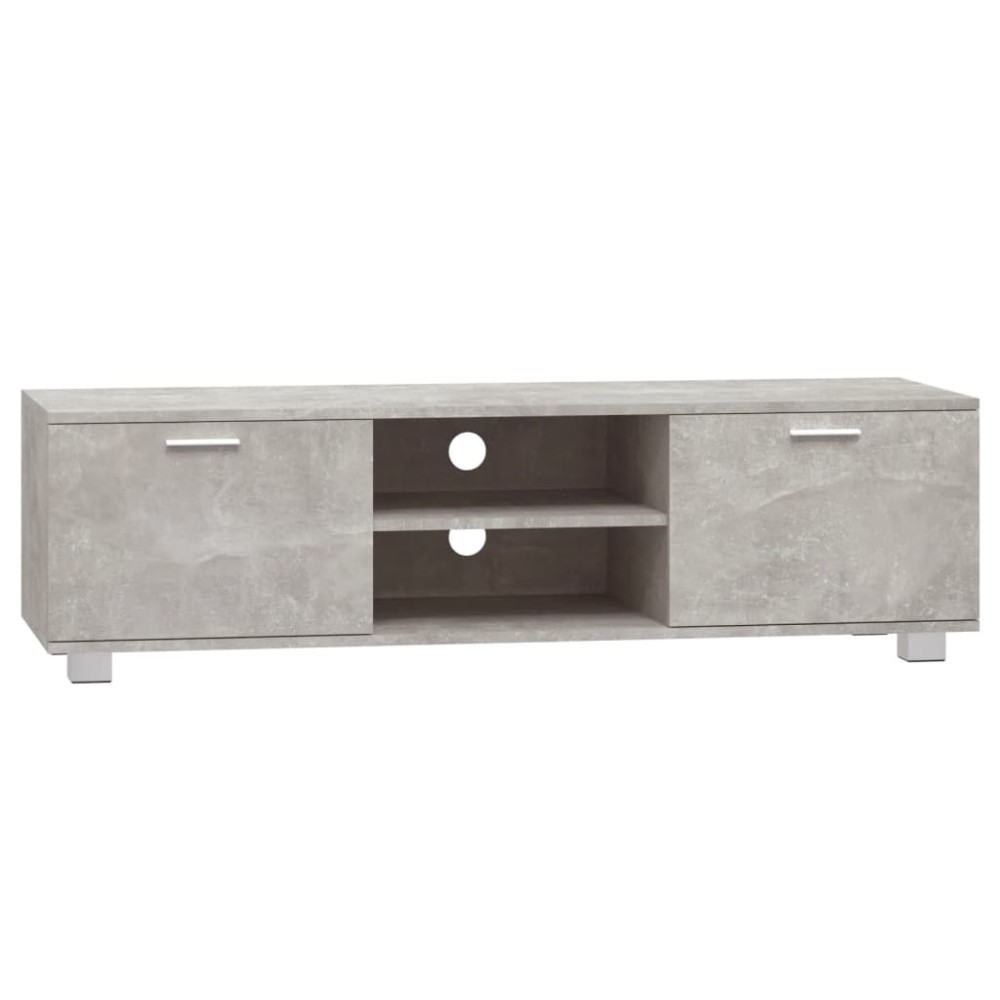 vidaXL Comodă TV, gri beton, 140x40,5x35 cm, lemn compozit