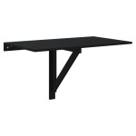 vidaXL Masă de perete pliantă, negru, 100x60x56 cm, lemn compozit vidaXL Masă de perete pliantă, negru, 100x60x56 cm, lemn compozit