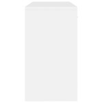 vidaXL Birou cu sertar și dulap, alb extralucios, 100x40x73 cm, lemn vidaXL Birou cu sertar și dulap, alb extralucios, 100x40x73 cm, lemn