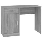 vidaXL Birou cu sertar și dulap gri sonoma 100x40x73 cm lemn prelucrat vidaXL Birou cu sertar și dulap gri sonoma 100x40x73 cm lemn prelucrat