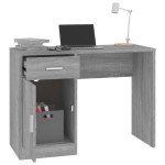 vidaXL Birou cu sertar și dulap gri sonoma 100x40x73 cm lemn prelucrat vidaXL Birou cu sertar și dulap gri sonoma 100x40x73 cm lemn prelucrat