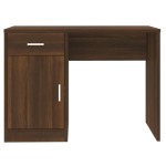 vidaXL Birou cu sertar și dulap, stejar maro, 100x40x73 cm, lemn vidaXL Birou cu sertar și dulap, stejar maro, 100x40x73 cm, lemn