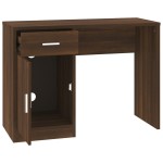 vidaXL Birou cu sertar și dulap, stejar maro, 100x40x73 cm, lemn vidaXL Birou cu sertar și dulap, stejar maro, 100x40x73 cm, lemn