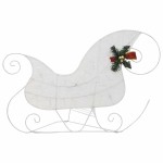vidaXL Decor de Crăciun cu reni și sanie, 60 LED-uri, alb, exterior vidaXL Decor de Crăciun cu reni și sanie, 60 LED-uri, alb, exterior
