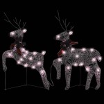vidaXL Reni de Crăciun, 2 buc., auriu, 40 LED-uri